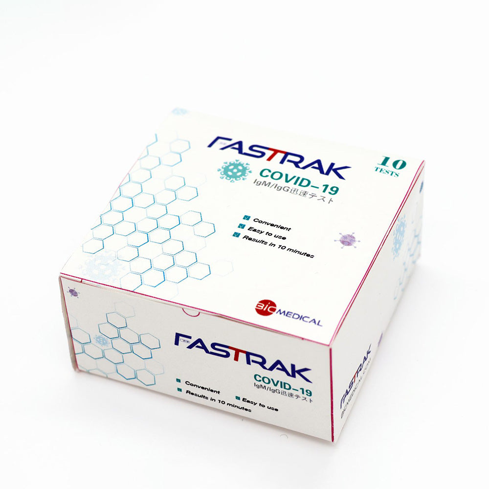 FASTRAK COVID-19 IgM/IgG 迅速テストの製品パッケージ写真